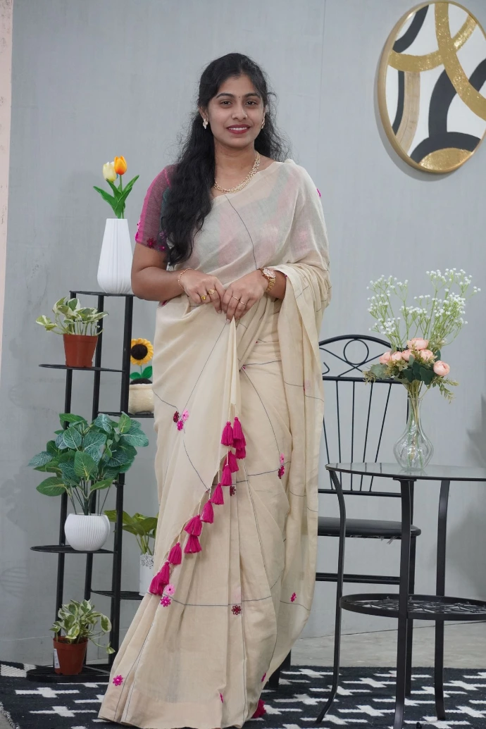 Pink Designer Saree