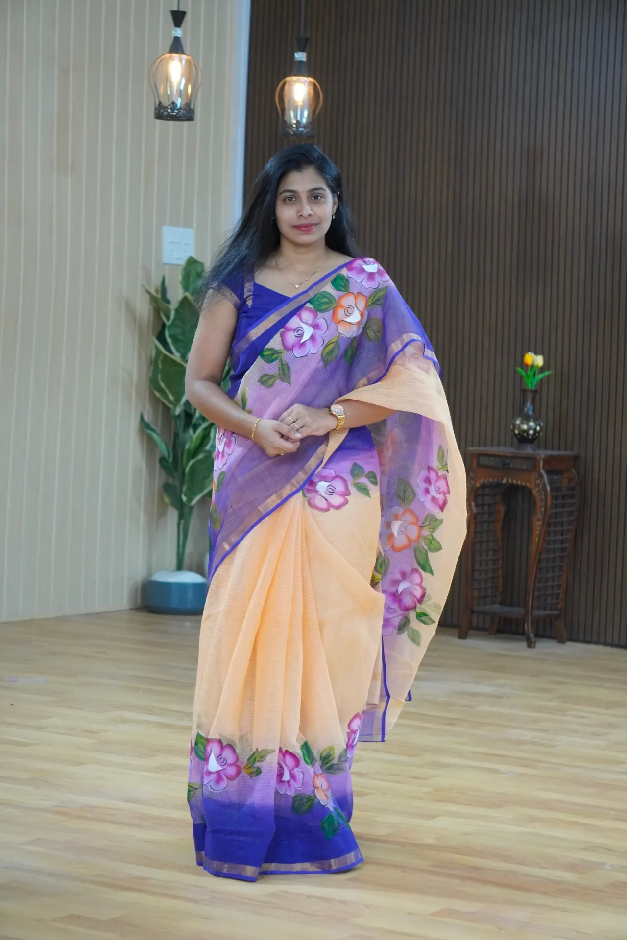 Dual shade cotton kota saree