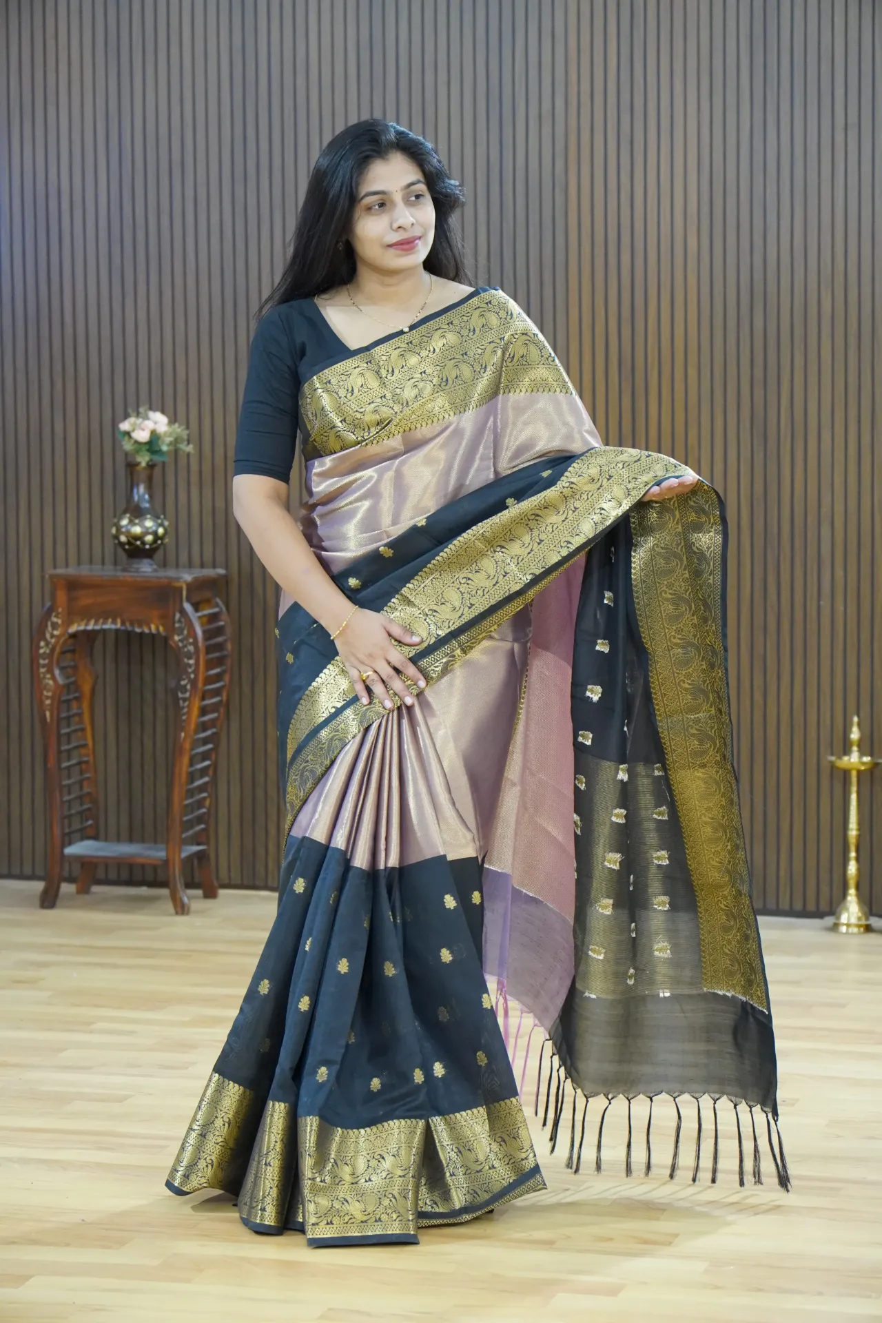 Banarasi Half and Half Semi Katan Soft Silk Saree