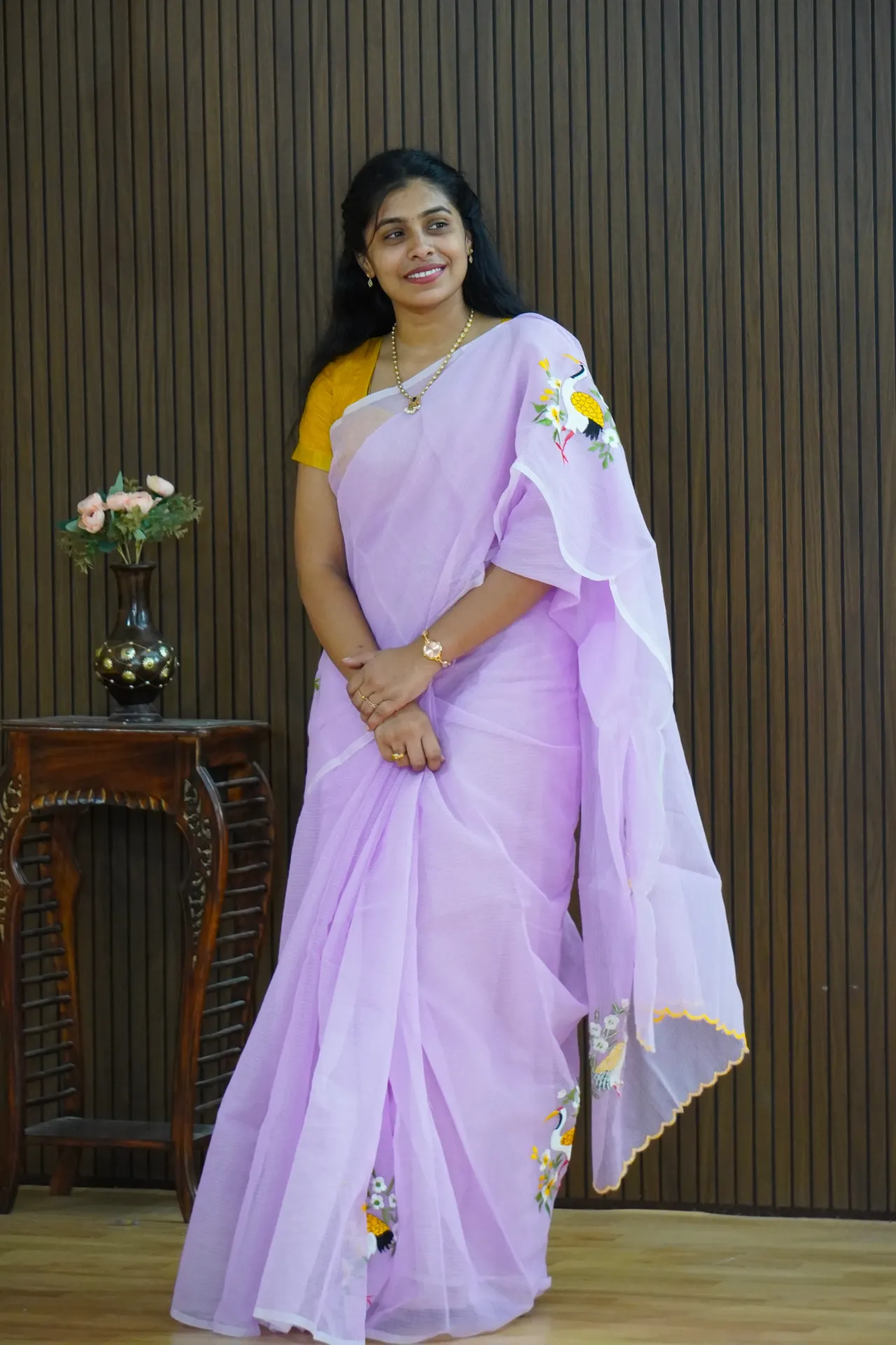 Cotton kota saree with duck design FFF130
