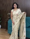 Customised Multi colour hand embroidery saree | Fallforfabrics exclusive FFF119