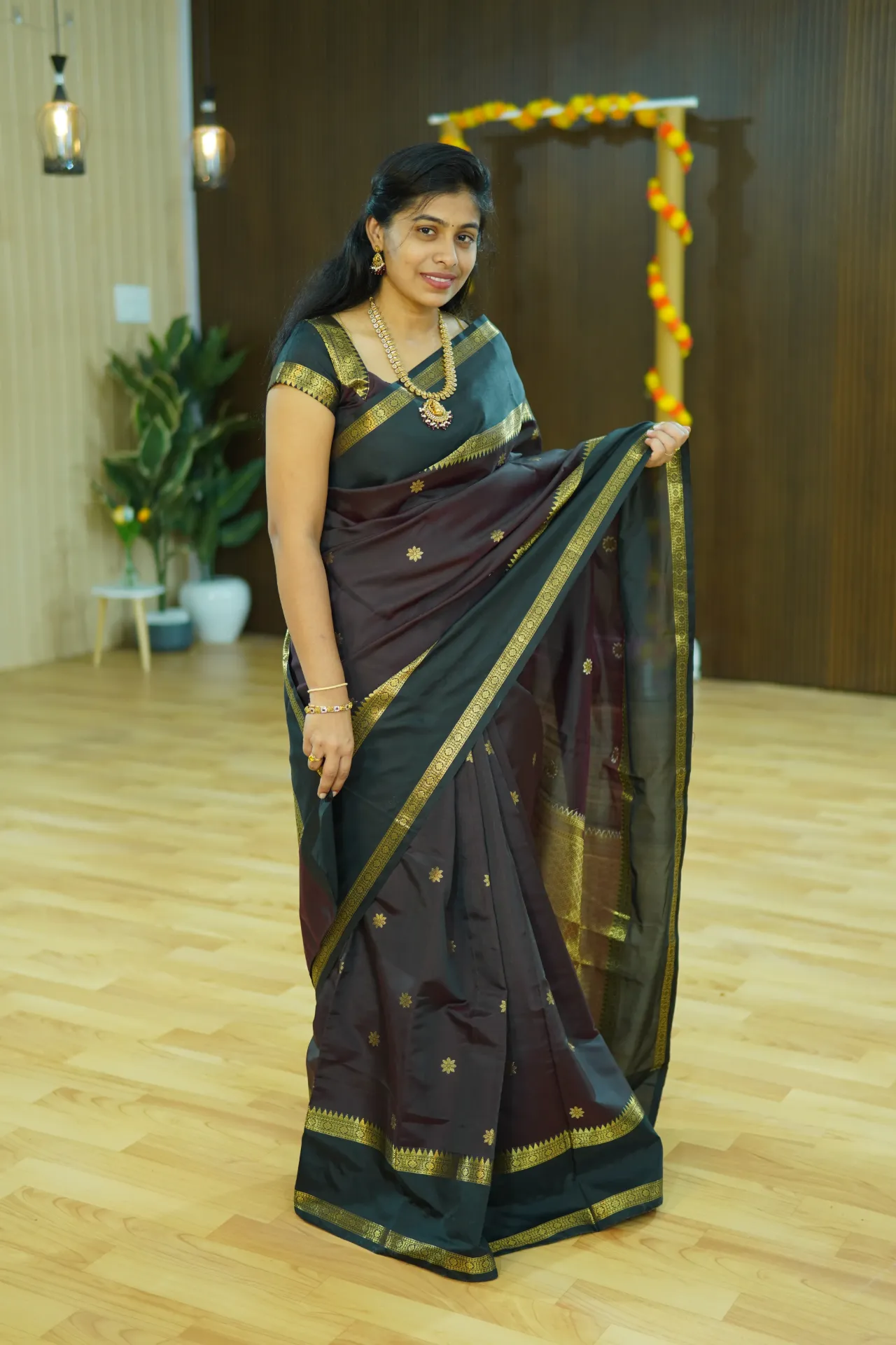 Coffe brown banarasi saree FFF144