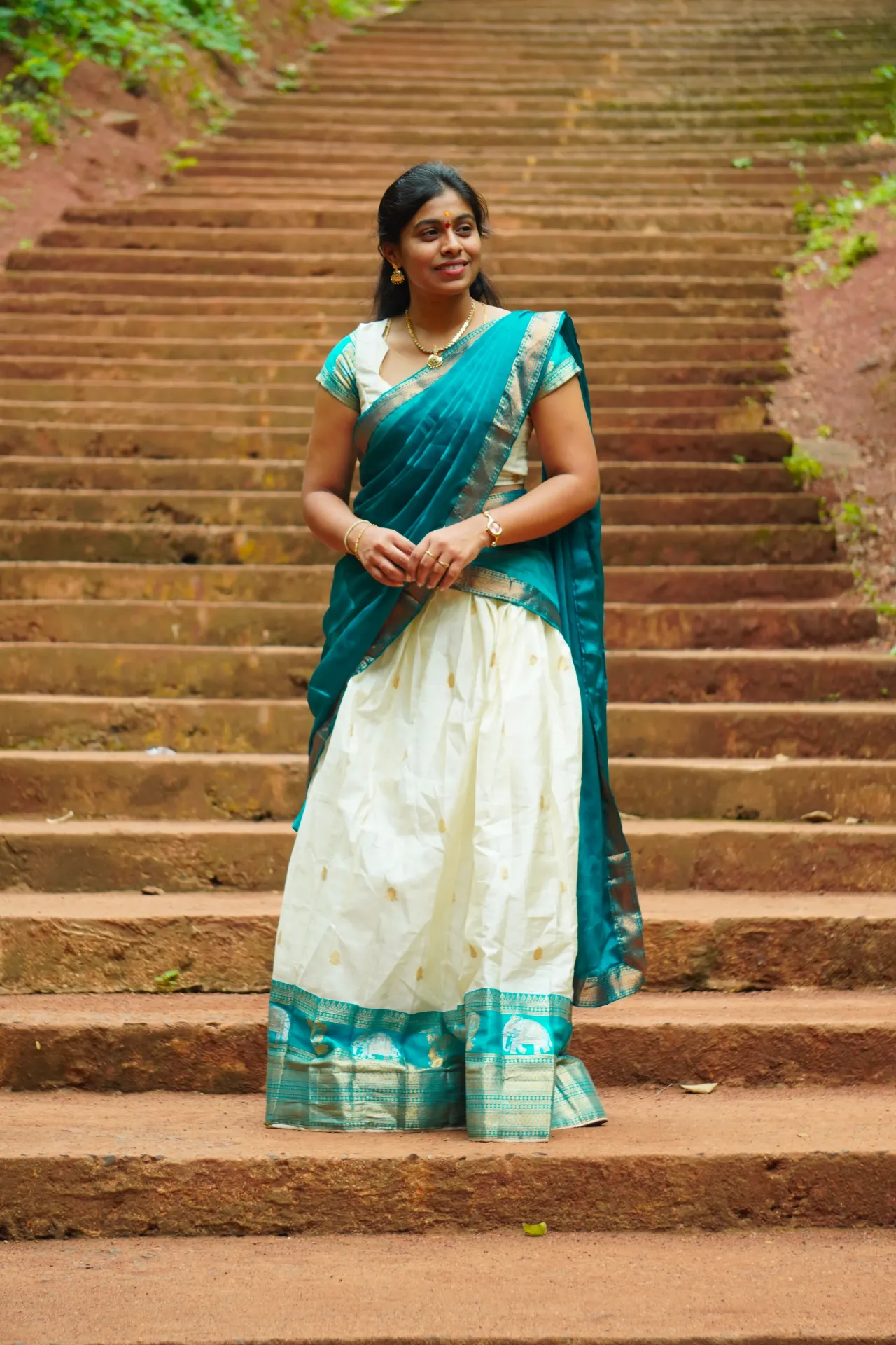 Narayan pattu half saree HS05
