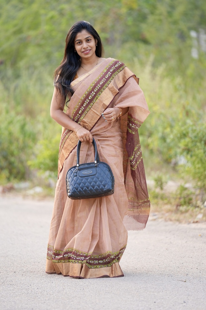 Brown Cotton kota saree FFF172