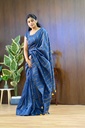 Navy Blue Khadhi Cotton Saree | FFF173