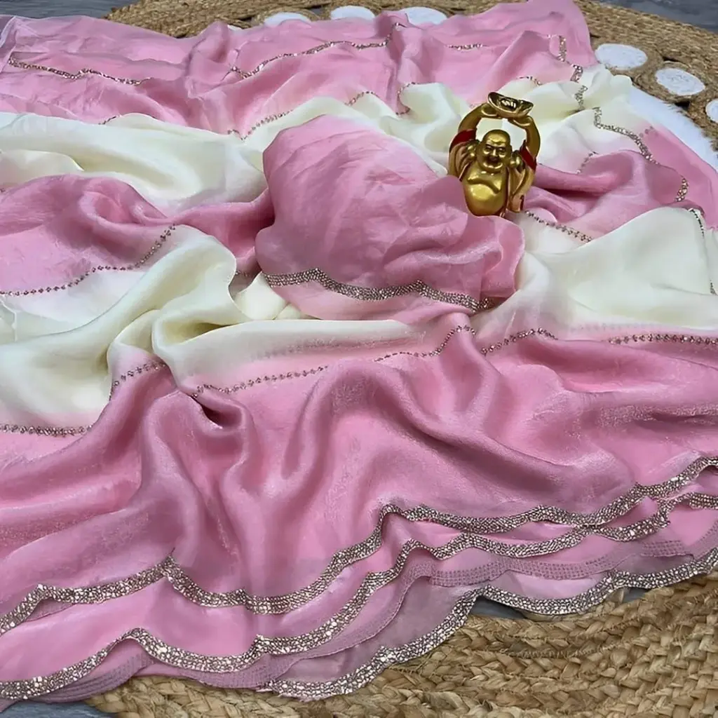 Space Silk Fancy Saree - SP01 (Pink)