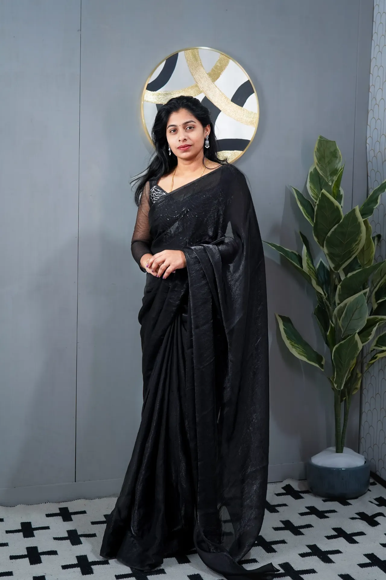 Pure Space Silk Saree with Work Blouse