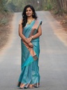 Elite Bridal Fancy Silk Saree | Samuthrika Wedding Style with Rich Pallu & Contrast Blouse