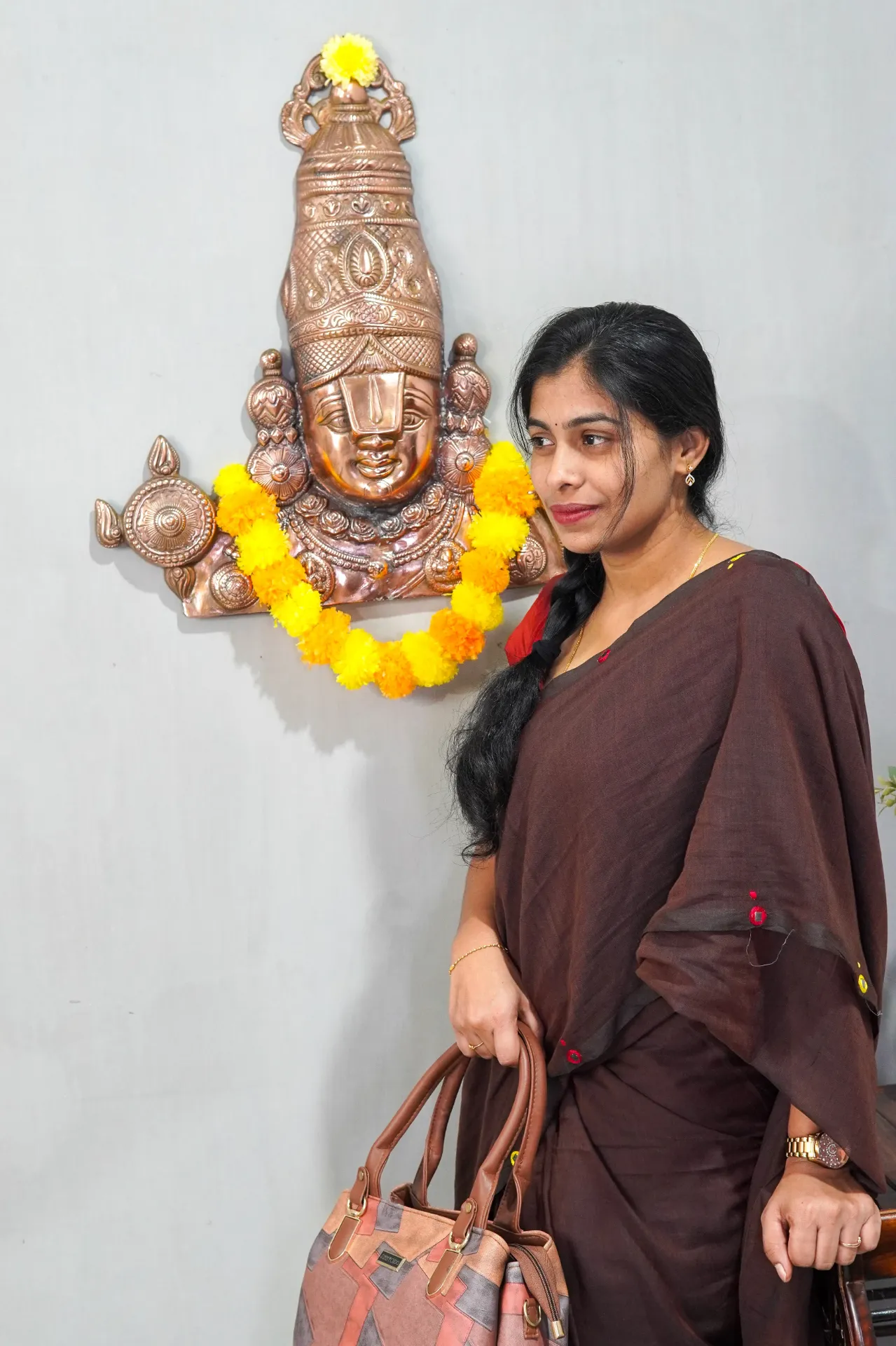 Mul Cotton Saree with Mirror Embroidery work 