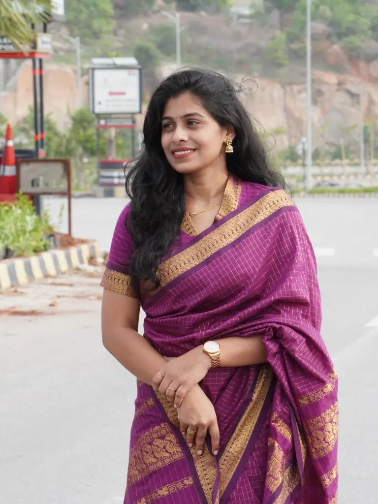 Pink Kalyani Cotton Saree | Lightweight & Breathable | Traditional Handloom Elegance  (Unstitched, No)