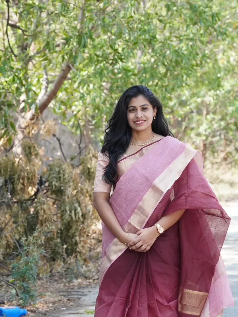 Dual Tone Kota Saree | Golden Zari Border | Elegant & Lightweight Ethnic Wear