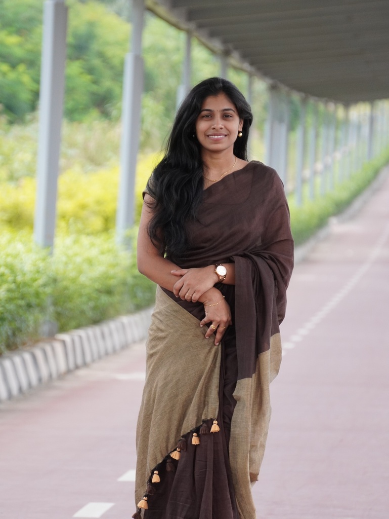 Dual Tone Kadhi Cotton Saree (Unstitched, No)