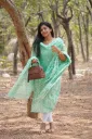 Pista green Jamdani dresse material