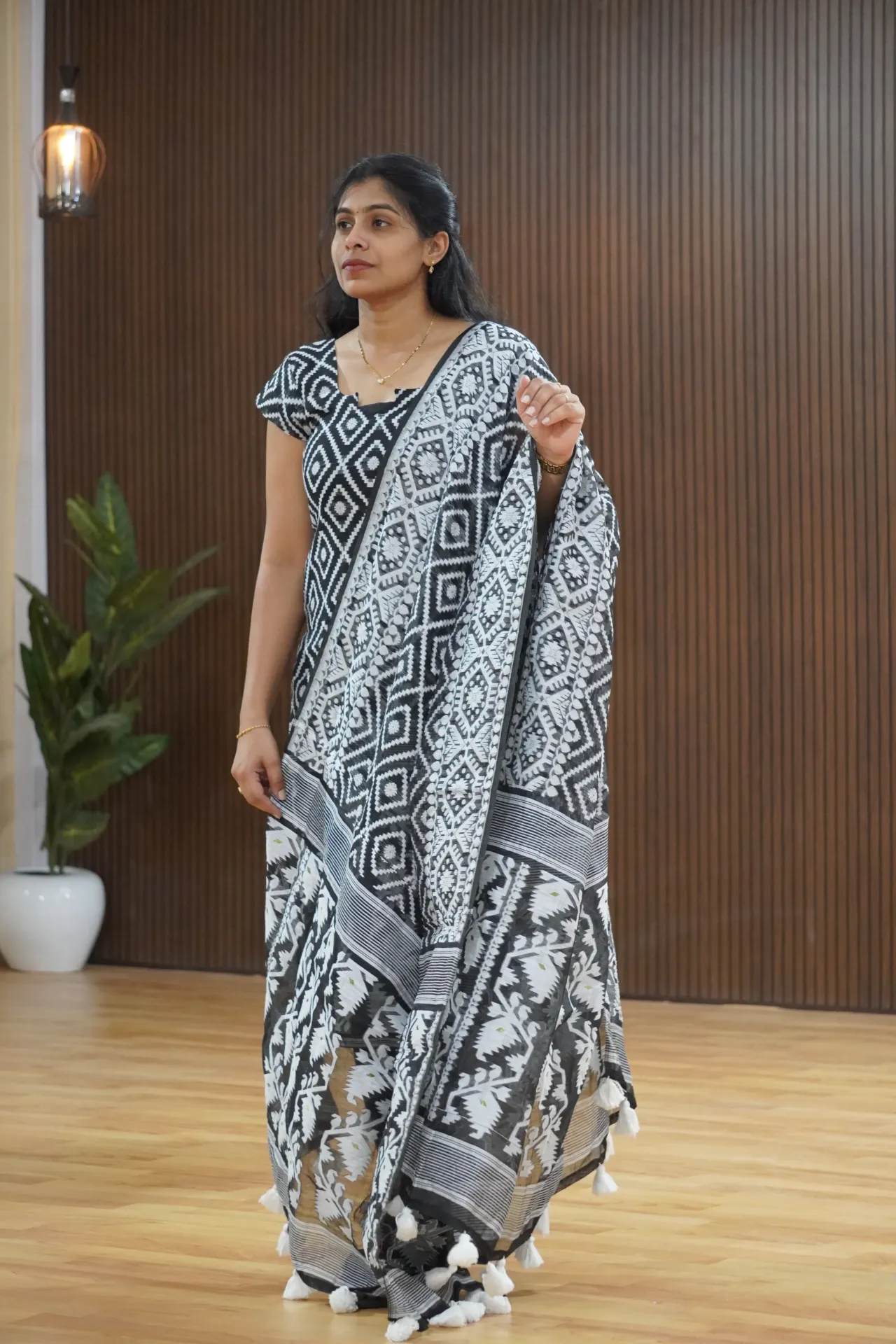 [FFF59] Jamdani dress material unstitched