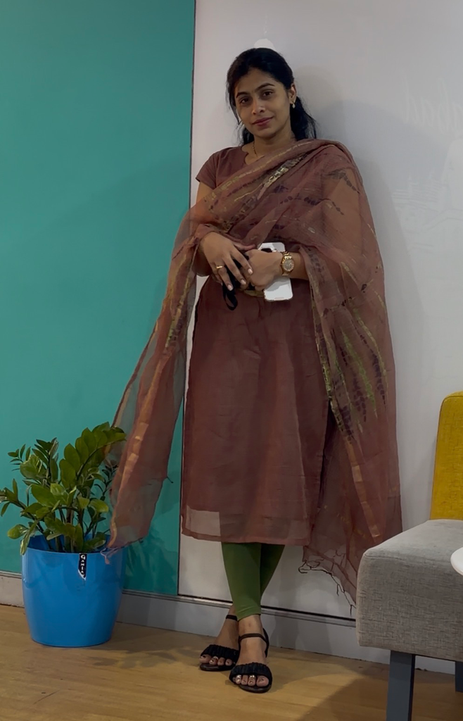 Kota doria with shibori print