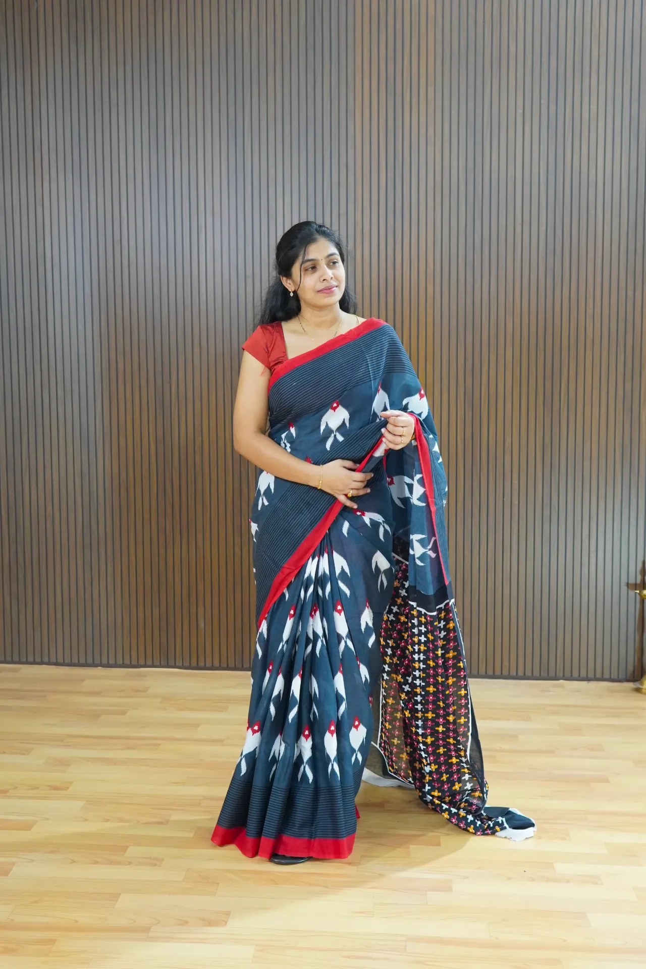 Grey and Red mulcotton - FFF75